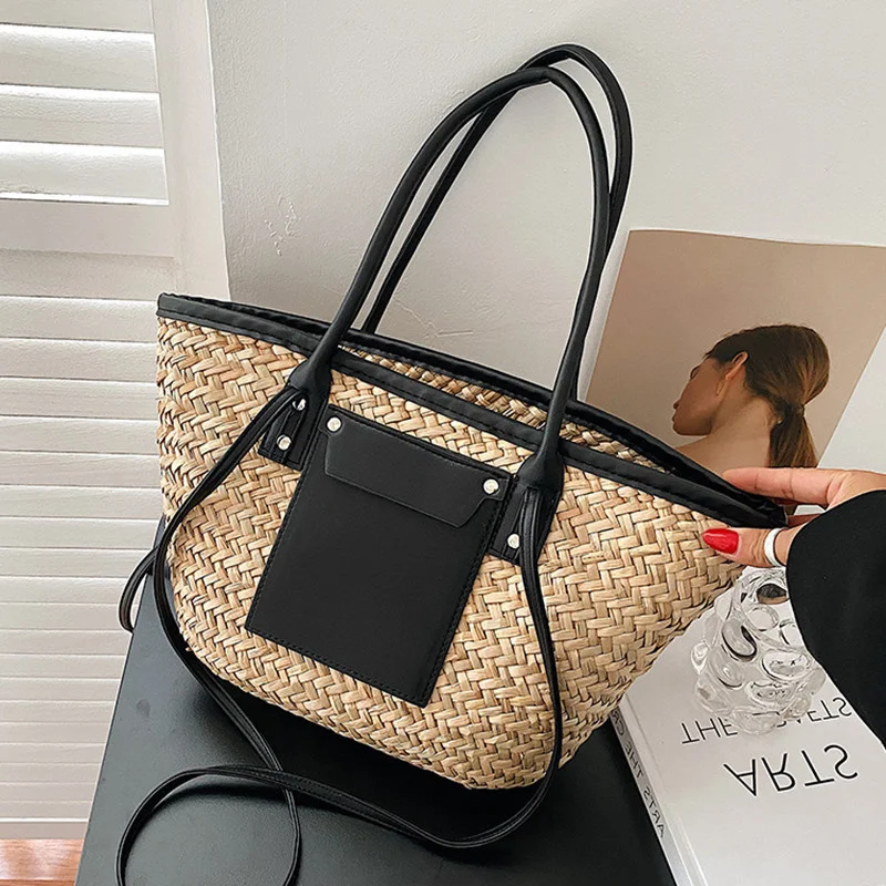 2022 Basket Summer Straw Fashion Beach Big Rattan Shoulder Bags Large Capacity Woven Bag Hand-made Handbags
2022 Basket Summer Straw Fashion Beach Big Rattan Shoulder Bags Large Capacity Woven Bag Hand-made Handbags