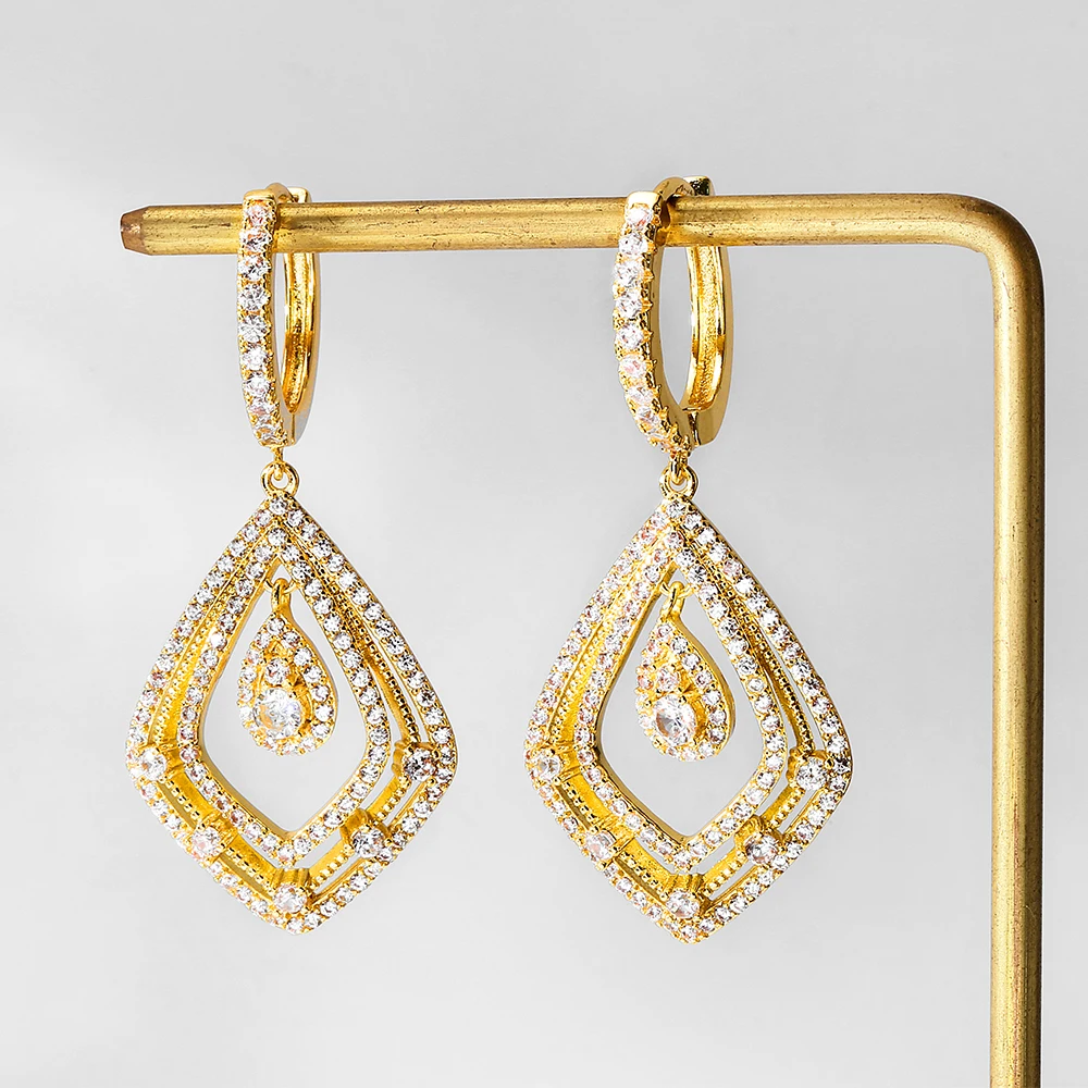RAKOL Sparkling Cubic Zirconia Crystal Geometric Cutout Square Drop Earrings for Women Wedding Bridal Engagement Party Jewelry
RAKOL Sparkling Cubic Zirconia Crystal Geometric Cutout Square Drop Earrings for Women Wedding Bridal Engagement Party Jewelry