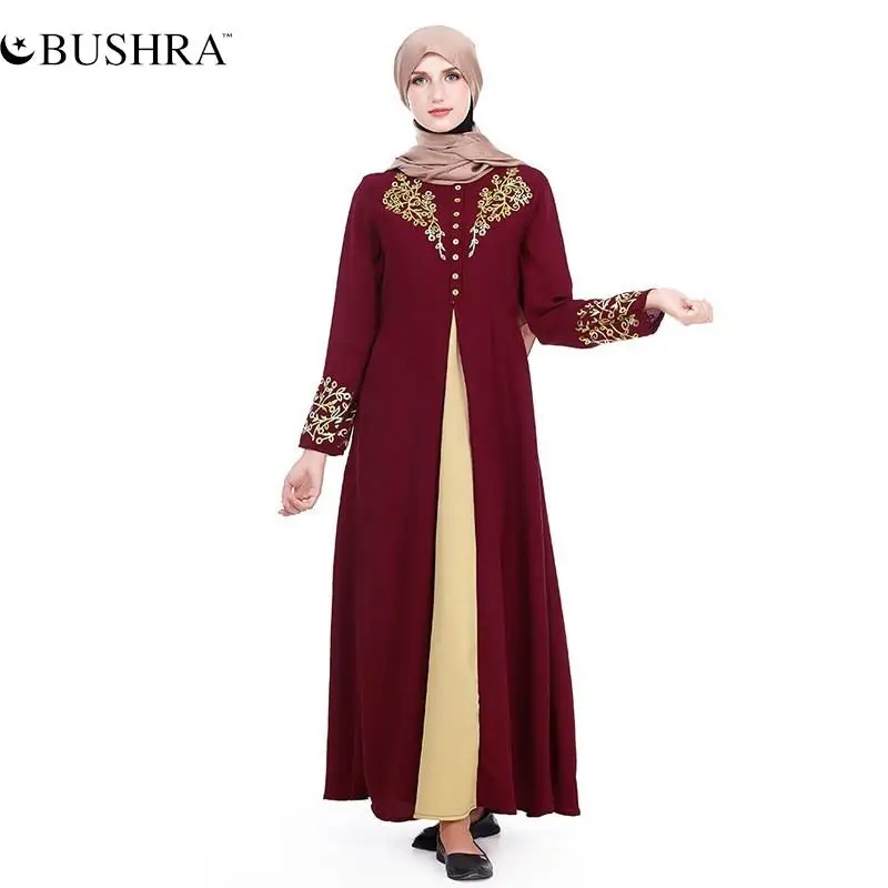 BUSHRA Fashion Creative Printed Round Neck Basic Regular Women's Muslim Robes Fashion Bronzing Print Middle East Dress 2022 New
BUSHRA Fashion Creative Printed Round Neck Basic Regular Women's Muslim Robes Fashion Bronzing Print Middle East Dress 2022 New