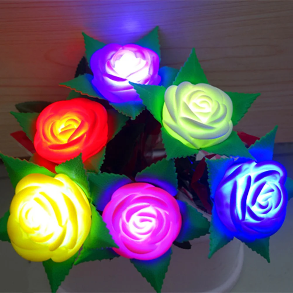 6 Pcs Artificial Bouquet Valentine's Day Gifts Wedding Decorations Rose Lights Not Wither LED Colorful
6 Pcs Artificial Bouquet Valentine's Day Gifts Wedding Decorations Rose Lights Not Wither LED Colorful