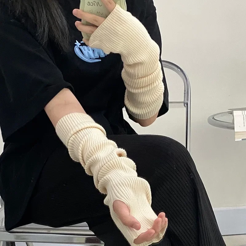 Knitted Gloves Autumn Winter Warm Arm Sleeve Women's Solid Color Sweet Hand Sleeve Fingerless Korean Style Half Finger Gloves
Knitted Gloves Autumn Winter Warm Arm Sleeve Women's Solid Color Sweet Hand Sleeve Fingerless Korean Style Half Finger Gloves