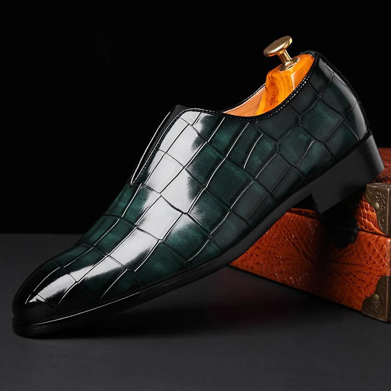 New Loafers Men Shoes PU Solid Color Fashion Business Casual Wedding Party Versatile Crocodile Pattern Classic Dress Shoes CP145
New Loafers Men Shoes PU Solid Color Fashion Business Casual Wedding Party Versatile Crocodile Pattern Classic Dress Shoes CP145