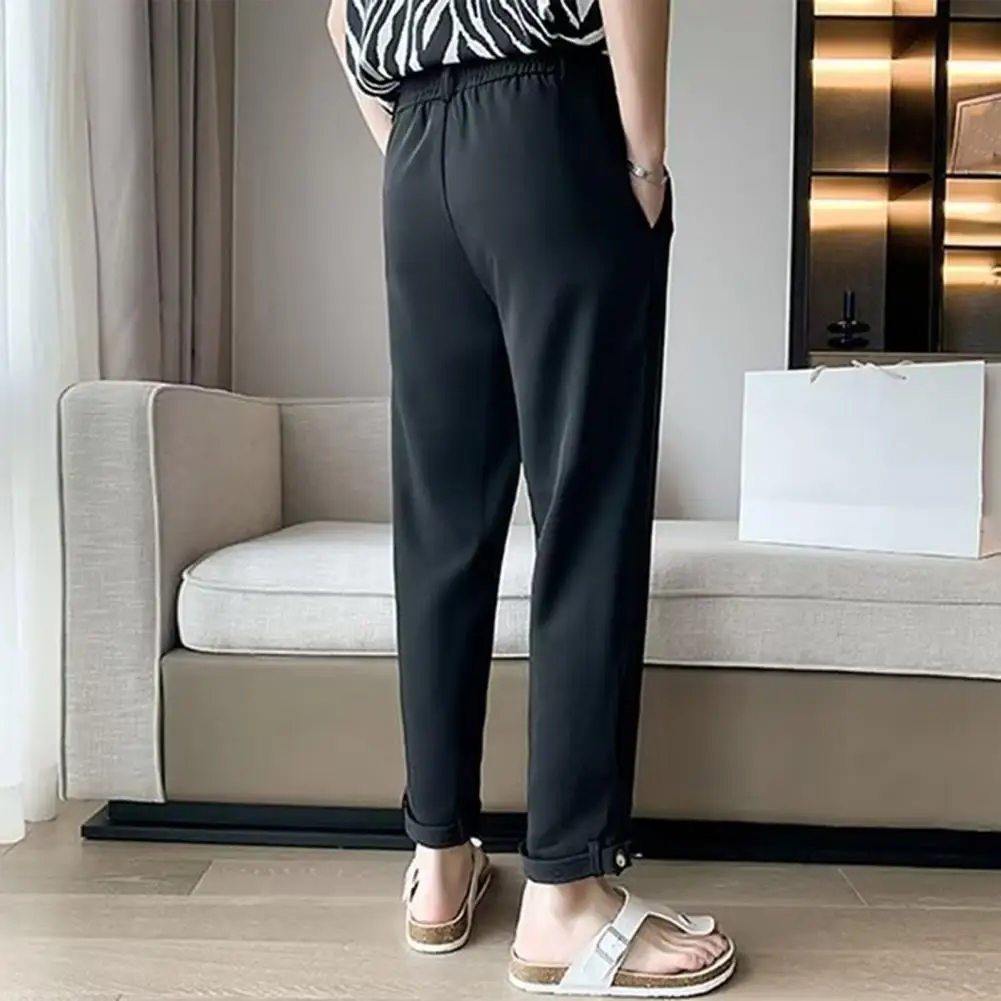 Stylish Men Suit Pants Summer Nine-quarter Pants Solid Color Straight Nine-quarter Pants Men Suit Pants Streetwear
Stylish Men Suit Pants Summer Nine-quarter Pants Solid Color Straight Nine-quarter Pants Men Suit Pants Streetwear