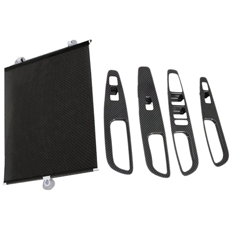 1Pcs Car Uv Curtain Rear/Back Side Window Sunshades 50X125cm & 4Pcs Carbon Fiber Window Lift Switch Button Cover Trims
1Pcs Car Uv Curtain Rear/Back Side Window Sunshades 50X125cm & 4Pcs Carbon Fiber Window Lift Switch Button Cover Trims