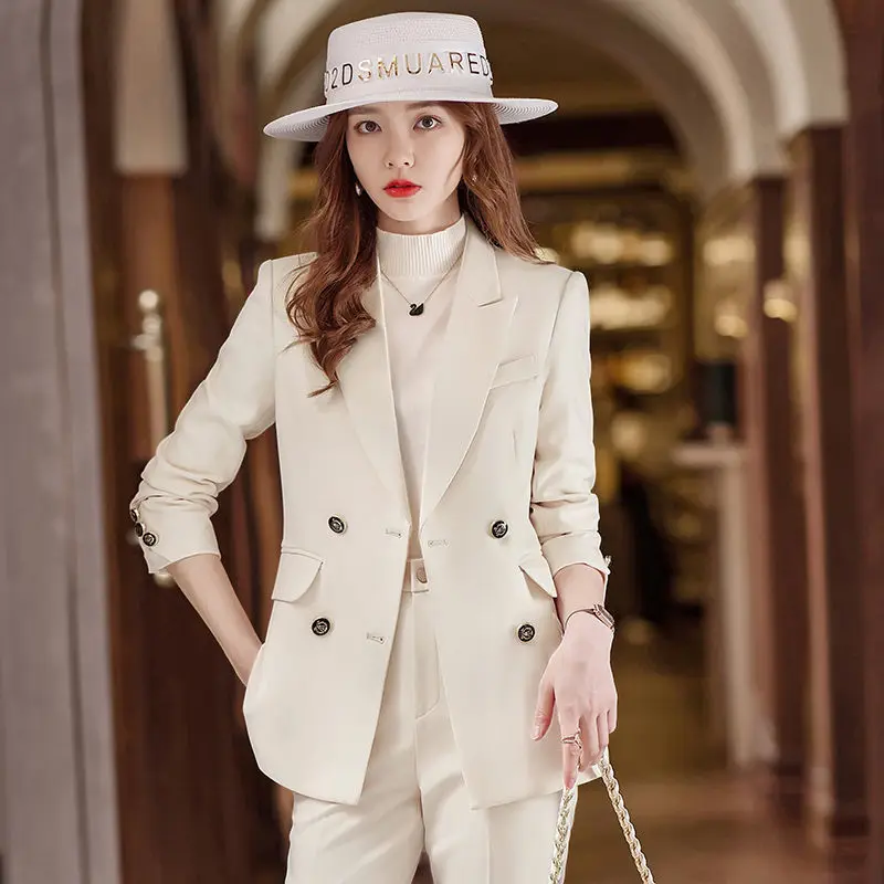 2023 Women Spring Autumn Fashion 2 Piece Sets Female Business Work Wear Blazers and Long Trousers Ladies Formal Suits E192
2023 Women Spring Autumn Fashion 2 Piece Sets Female Business Work Wear Blazers and Long Trousers Ladies Formal Suits E192