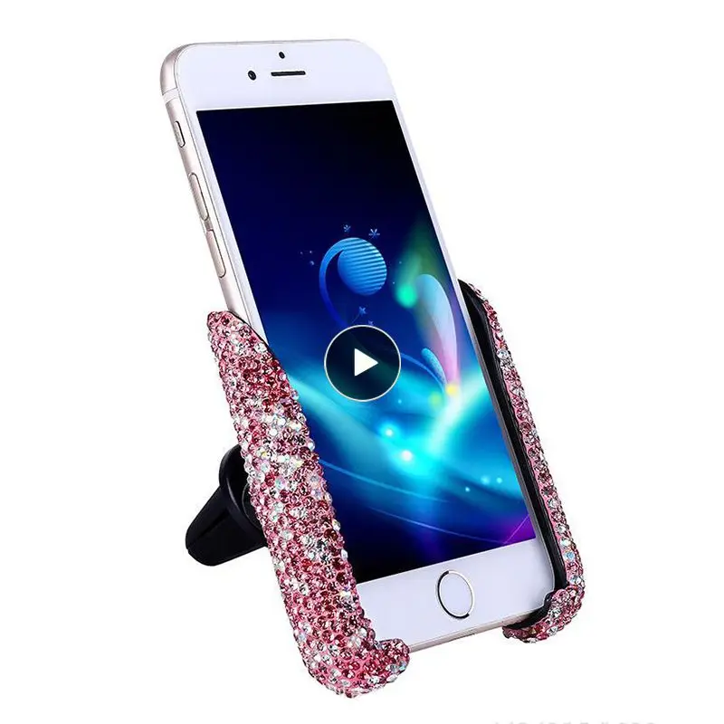 Diamond Crystal Car Phone Holder Not Block Air Vent Mobile Phone Holder Portable Cell Phone Holder Lovely Car Interior Universal
Diamond Crystal Car Phone Holder Not Block Air Vent Mobile Phone Holder Portable Cell Phone Holder Lovely Car Interior Universal