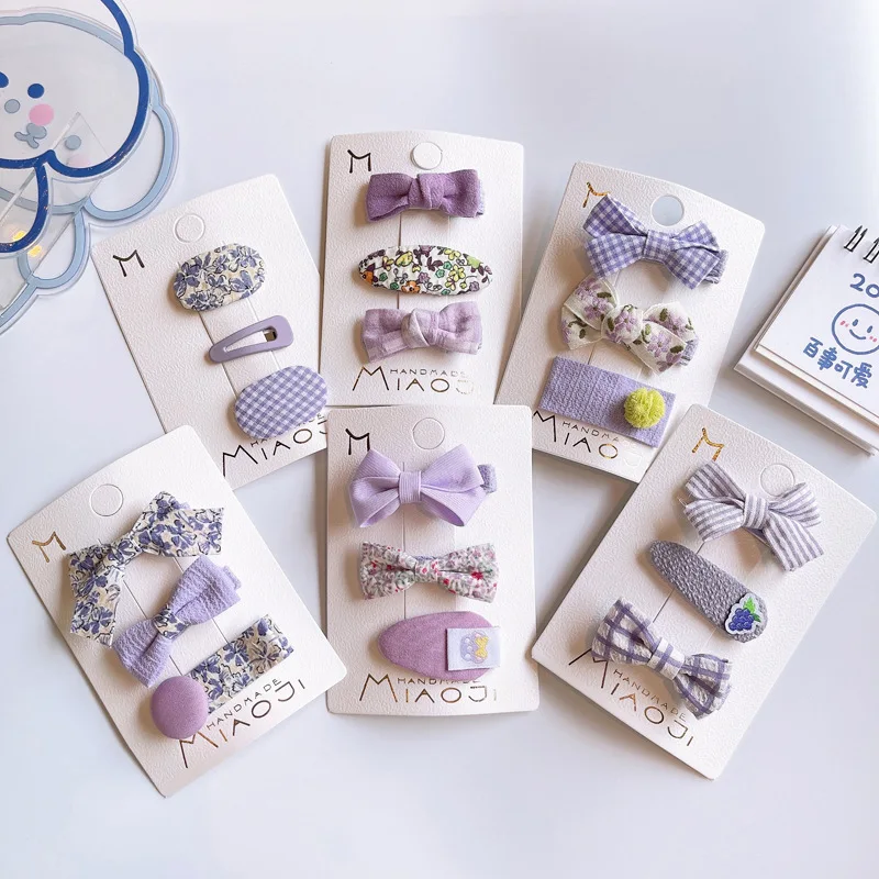 Korea Style New Children's Headwear Cute Sweet Hairpin Purple Floral Bow Tie Button Hair Clip for Girl Fashion Hair Accessories
Korea Style New Children's Headwear Cute Sweet Hairpin Purple Floral Bow Tie Button Hair Clip for Girl Fashion Hair Accessories