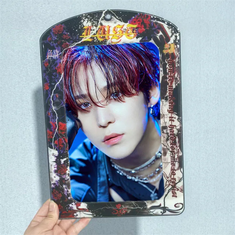 Kpop Rose A4 Держатель для карт фотокарт Jumbo Органайзер фотокарточек Подвеска