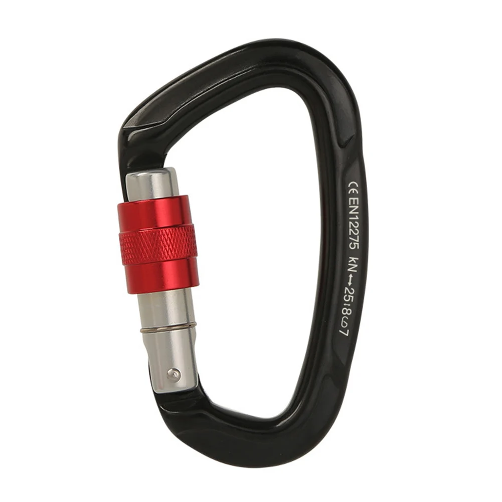 For Outdoor Climbing D-Ring Carabiner Locking Lock 25KN Aluminum Alloy Auto Lock Black/Bule/Red/Orange/Grey Durable
For Outdoor Climbing D-Ring Carabiner Locking Lock 25KN Aluminum Alloy Auto Lock Black/Bule/Red/Orange/Grey Durable