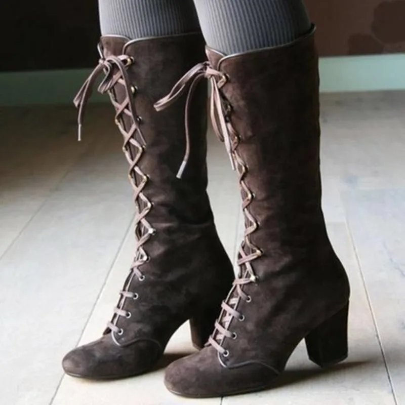 New Women's Winter Boots Black Boots Women Shoes Knee High Women Casual Retro Mid-Calf Boots Lace Up Heels Women's Boots
New Women's Winter Boots Black Boots Women Shoes Knee High Women Casual Retro Mid-Calf Boots Lace Up Heels Women's Boots