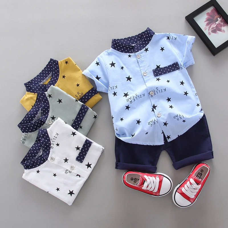 Summer New Baby Boys Clothing Sets Fashion Printing Toddler Outfits Boys Short Sleeved Shirt Shorts 2Pcs Kids Clothes Boys Suit
Summer New Baby Boys Clothing Sets Fashion Printing Toddler Outfits Boys Short Sleeved Shirt Shorts 2Pcs Kids Clothes Boys Suit