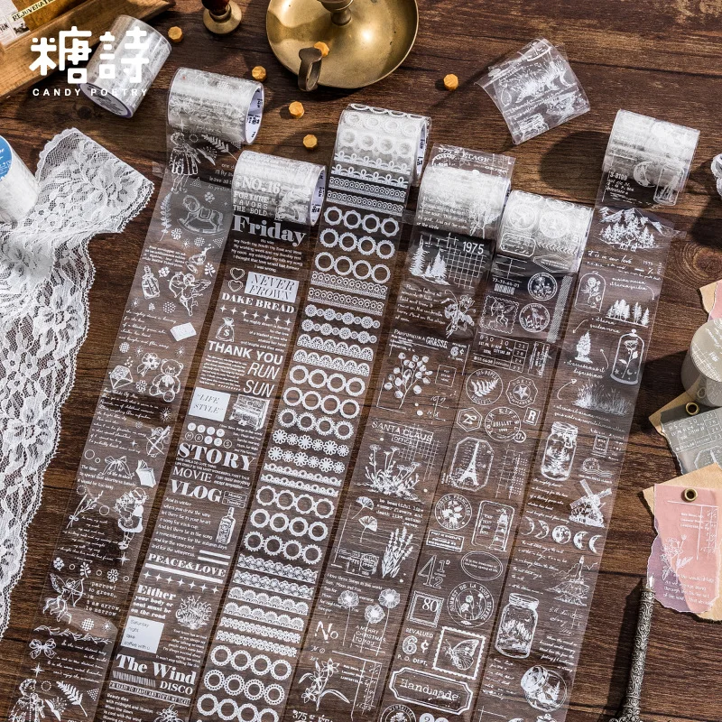 PET Crystal Washi Tape Transparent Scrapbooking DIY Material Collage Decoration Stickers Cute Stationary Supplies
PET Crystal Washi Tape Transparent Scrapbooking DIY Material Collage Decoration Stickers Cute Stationary Supplies