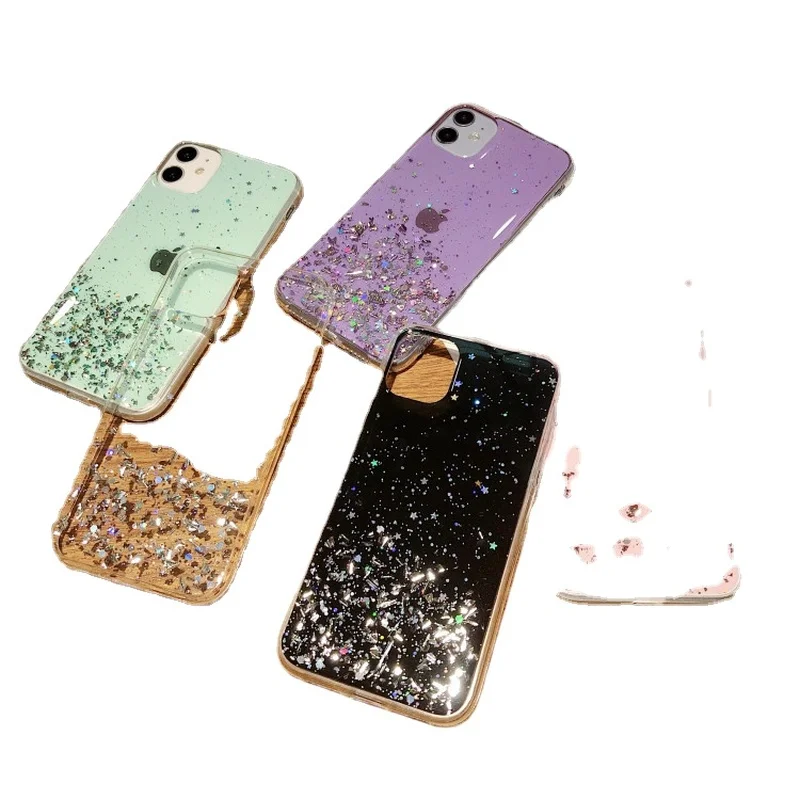 For iPhone 12 11 13 Pro x XR XS Max 6 6S 7 8 plus se Mini luxury glitter powder silver foil drop glue transparent soft TPU case
For iPhone 12 11 13 Pro x XR XS Max 6 6S 7 8 plus se Mini luxury glitter powder silver foil drop glue transparent soft TPU case