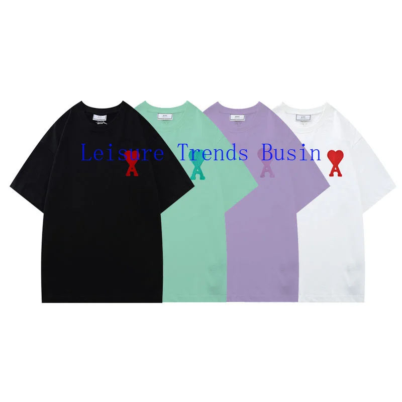 2022 AMi Classic Love Peach Heart Logo Embroidery Minimalist Men's And Women's Short Sleeve T-Shirt Cotton Oversized T Shirt
2022 AMi Classic Love Peach Heart Logo Embroidery Minimalist Men's And Women's Short Sleeve T-Shirt Cotton Oversized T Shirt