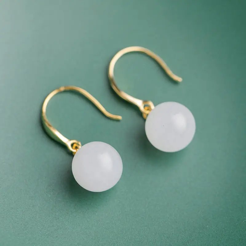 Silver inlaid natural Hetian white jade earrings Chinese style retro minority design light luxury charm women's brand jewelry
Silver inlaid natural Hetian white jade earrings Chinese style retro minority design light luxury charm women's brand jewelry