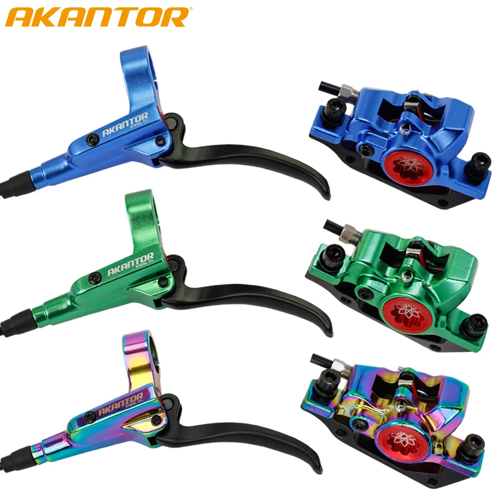 AKANTOR MTB Brake bicycle Hydraulic 160mm Disc Brake Double-piston front Right / left rear brake 800 / 1400mm bike oil brake
AKANTOR MTB Brake bicycle Hydraulic 160mm Disc Brake Double-piston front Right / left rear brake 800 / 1400mm bike oil brake