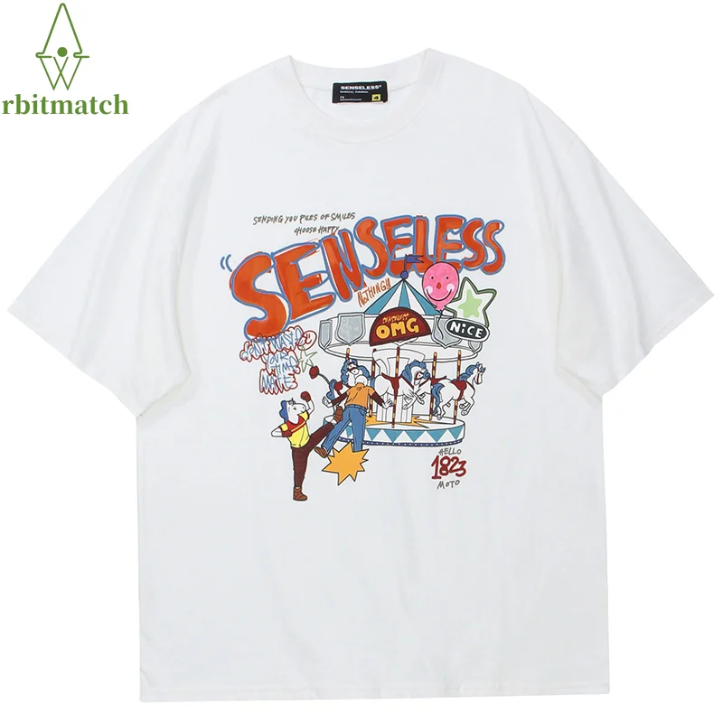 Hip Hop Harajuku T-Shirt Streetwear Carousel Graphic T Shirt 2022 Men Cotton Casual Tshirts Summer Short Sleeve Male Tops Tees
Hip Hop Harajuku T-Shirt Streetwear Carousel Graphic T Shirt 2022 Men Cotton Casual Tshirts Summer Short Sleeve Male Tops Tees