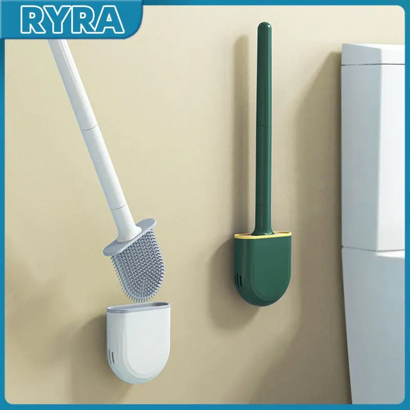 Silicone Toilet Brush Cleaning Bathroom Accessories Flexible Flat Head Soft Bristles Cleaning Brushes With Quick Drying Bracket
Silicone Toilet Brush Cleaning Bathroom Accessories Flexible Flat Head Soft Bristles Cleaning Brushes With Quick Drying Bracket