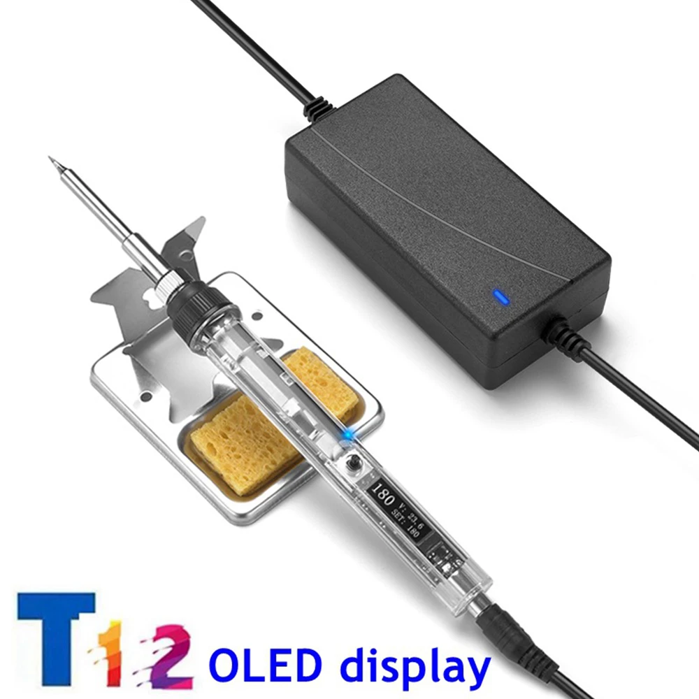 Цифровой электрический паяльник T12 OLED, портативный тепловой карандаш с регулируемой температурой, сварочный паяльник, инструмент с наконечником
Цифровой электрический паяльник T12 OLED, портативный тепловой карандаш с регулируемой температурой, сварочный паяльник, инструмент с наконечником