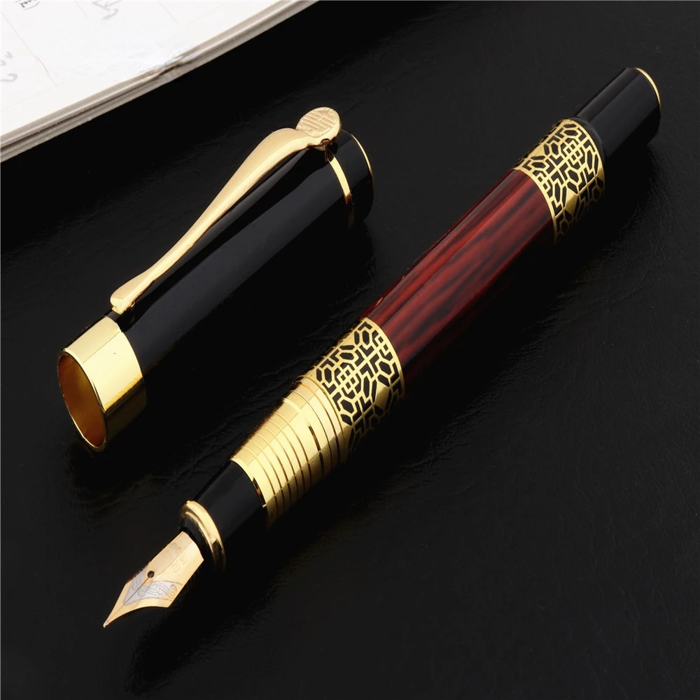 High quality 530 Golden carving Mahogany Business office School student office Supplies Fountain Pen New Ink pen ink pen
High quality 530 Golden carving Mahogany Business office School student office Supplies Fountain Pen New Ink pen ink pen