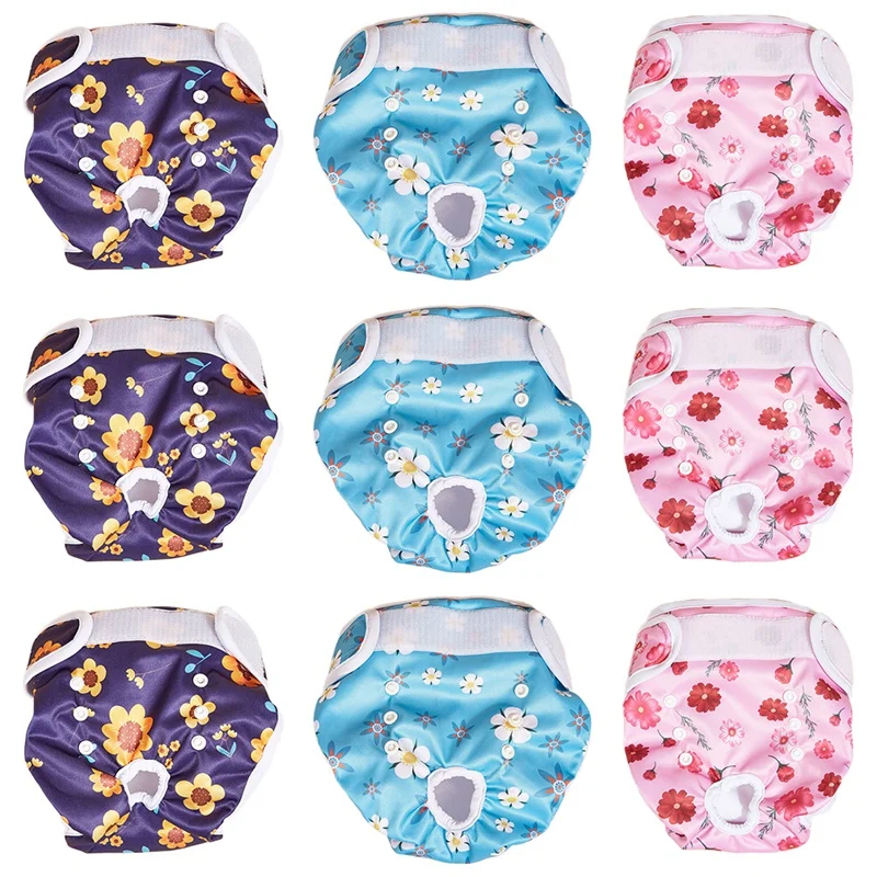 

Pet Dog Shorts Sanitary Physiological Pants Washable Pet Briefs Diapers Female Dog Menstruation Panties