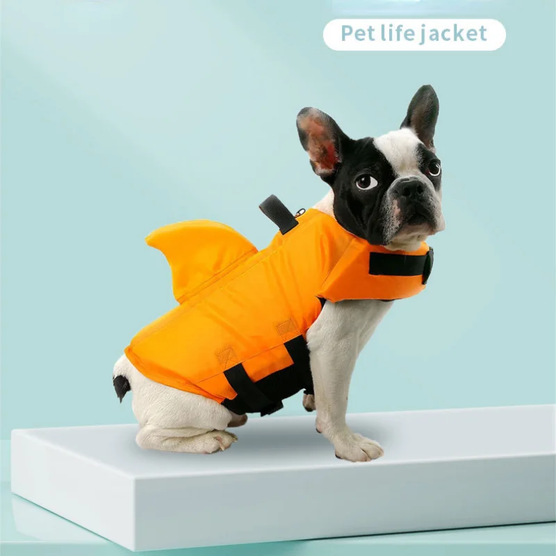 

Спасательный жилет Shark Dog, плавательная одежда для маленьких собак с Плавучестью, с ручкой, для серфинга средних и больших собак