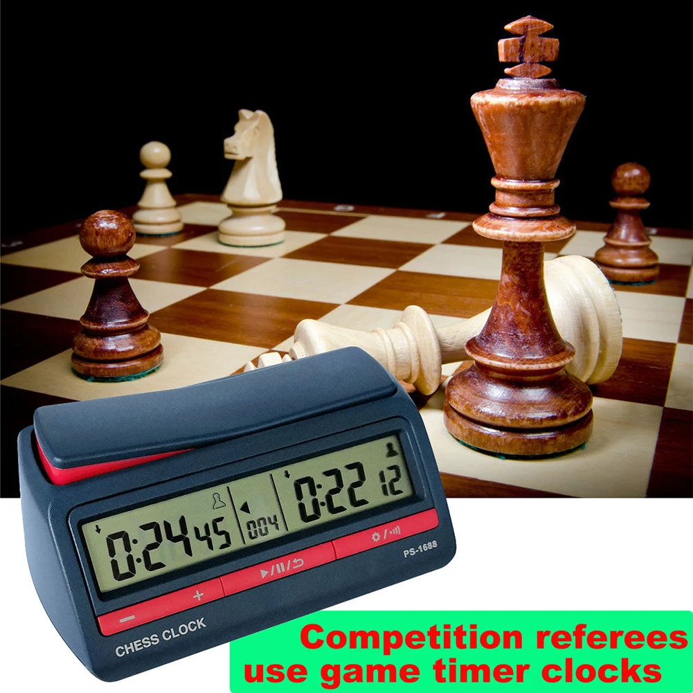 Professional Chess Digital Timer Chess Clock Countdown Timer Electronic Chess Clock for Board Game Competition
Professional Chess Digital Timer Chess Clock Countdown Timer Electronic Chess Clock for Board Game Competition