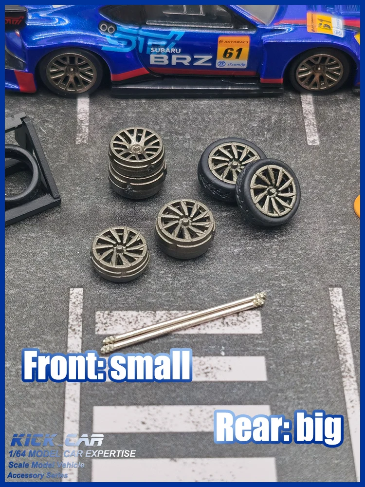 1/64 ABS Grey Wheels with Rubber Tyres Size Wheel for Model Car with Modified Parts Racing Vehicle Toy Hotwheels Mini GT
1/64 ABS Grey Wheels with Rubber Tyres Size Wheel for Model Car with Modified Parts Racing Vehicle Toy Hotwheels Mini GT