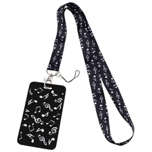 Musical Note Novel Neck Strap Lanyards for Keys Chain ID Card Pass Badge Holder Hang Rope Lariat Lanyard Key Gifts Accessories