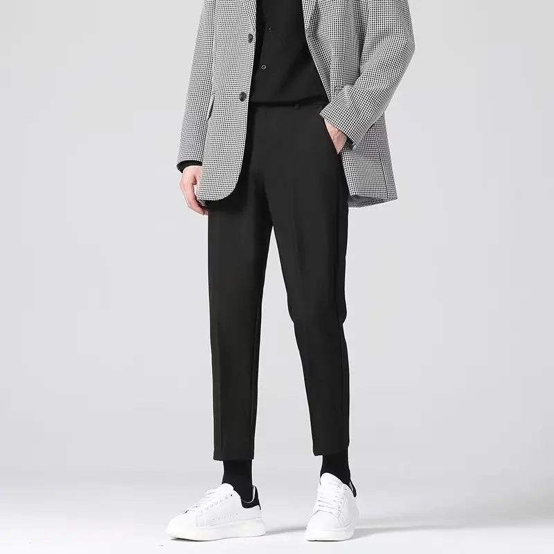 New Men's Casual Pants Korean Fashion Male Clothing Solid Color Casual Business Straight Drape Fitted Suit Trousers
New Men's Casual Pants Korean Fashion Male Clothing Solid Color Casual Business Straight Drape Fitted Suit Trousers