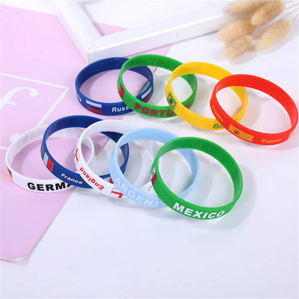 1-10Pcs/Lot World Flag Bracelets Bangle Men Women Silicone Italy Brazil Spain Flag Bracelet Sport Rubber Wristband Souvenir Gift
1-10Pcs/Lot World Flag Bracelets Bangle Men Women Silicone Italy Brazil Spain Flag Bracelet Sport Rubber Wristband Souvenir Gift