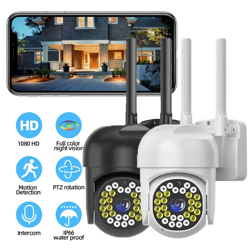 2MP Wifi PTZ Surveillance IP Camera Outdoor Night Vision Full Color AI Human Tracking Digital CCTV Video Security Monitor Camera
2MP Wifi PTZ Surveillance IP Camera Outdoor Night Vision Full Color AI Human Tracking Digital CCTV Video Security Monitor Camera