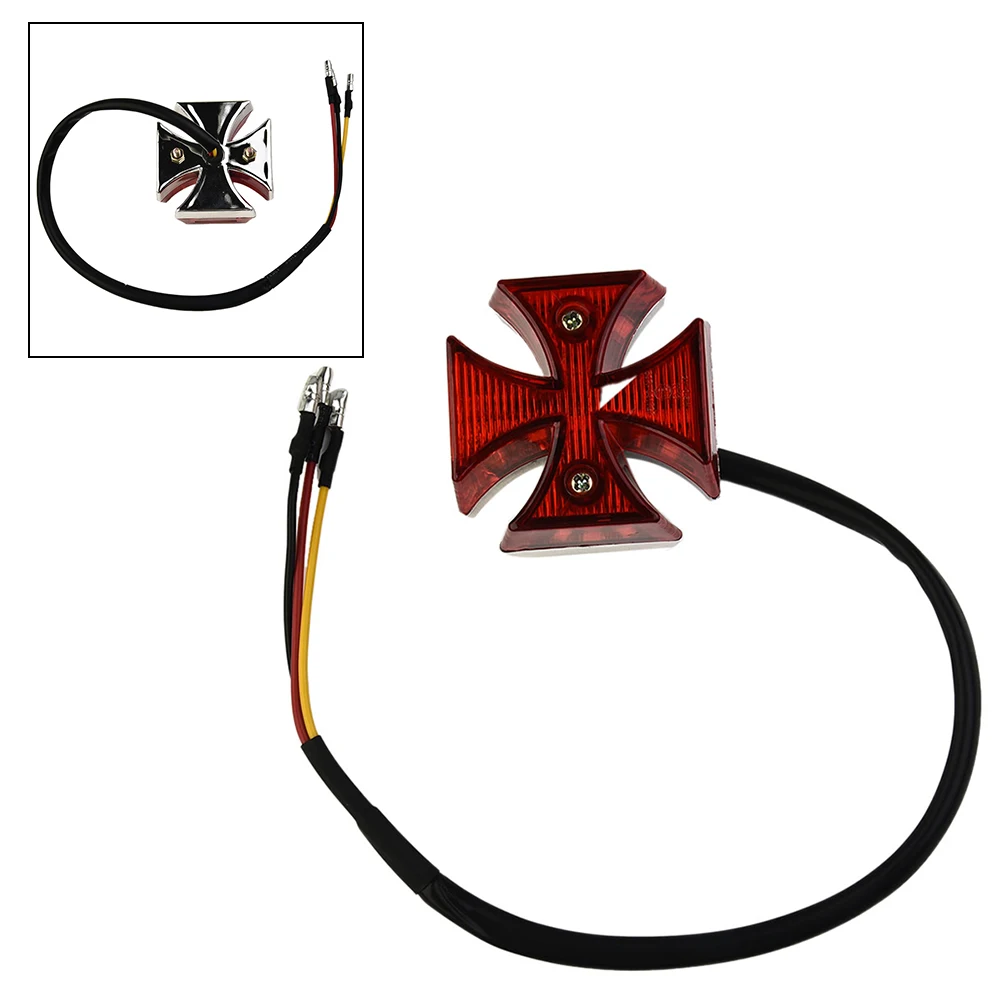 Brake Motorcycle Tail Light Running Maltese Cross LED License Universal Chrome ABS Choppers DC 12V Distinctive
Brake Motorcycle Tail Light Running Maltese Cross LED License Universal Chrome ABS Choppers DC 12V Distinctive
