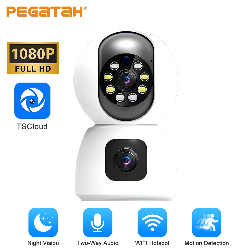 PEGATAH 1080P WiFi Camera Home Security Baby Monitor Night Vision Auto Tracking Indoor CCTV Video Surveillance PTZ IP Cameras
PEGATAH 1080P WiFi Camera Home Security Baby Monitor Night Vision Auto Tracking Indoor CCTV Video Surveillance PTZ IP Cameras