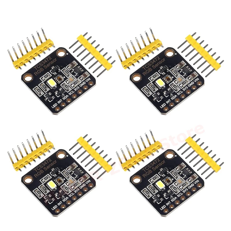 4pcs TCS34725 Color Recognition Sensor RGB Development Board IIC Communication Color Recognition Color Sensing Module Square
4pcs TCS34725 Color Recognition Sensor RGB Development Board IIC Communication Color Recognition Color Sensing Module Square