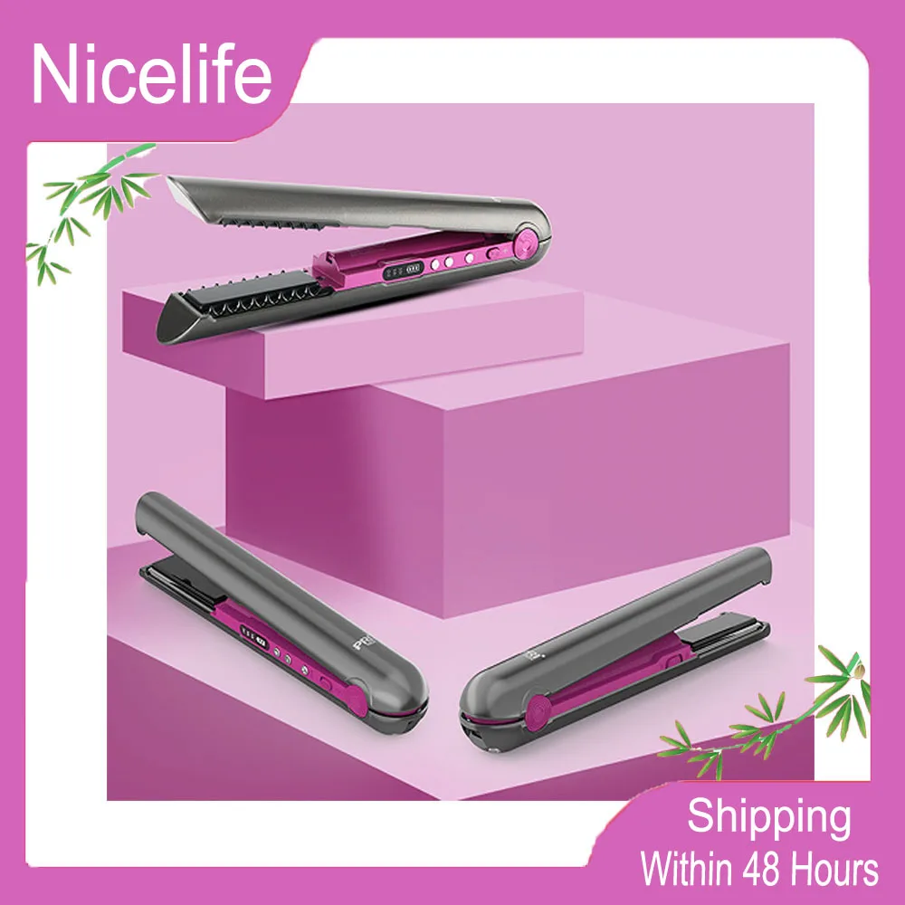 Выпрямитель для волос, керамический утюжок для выпрямления, плойка с зарядкой от USB, беспроводной выпрямитель
Выпрямитель для волос, керамический утюжок для выпрямления, плойка с зарядкой от USB, беспроводной выпрямитель