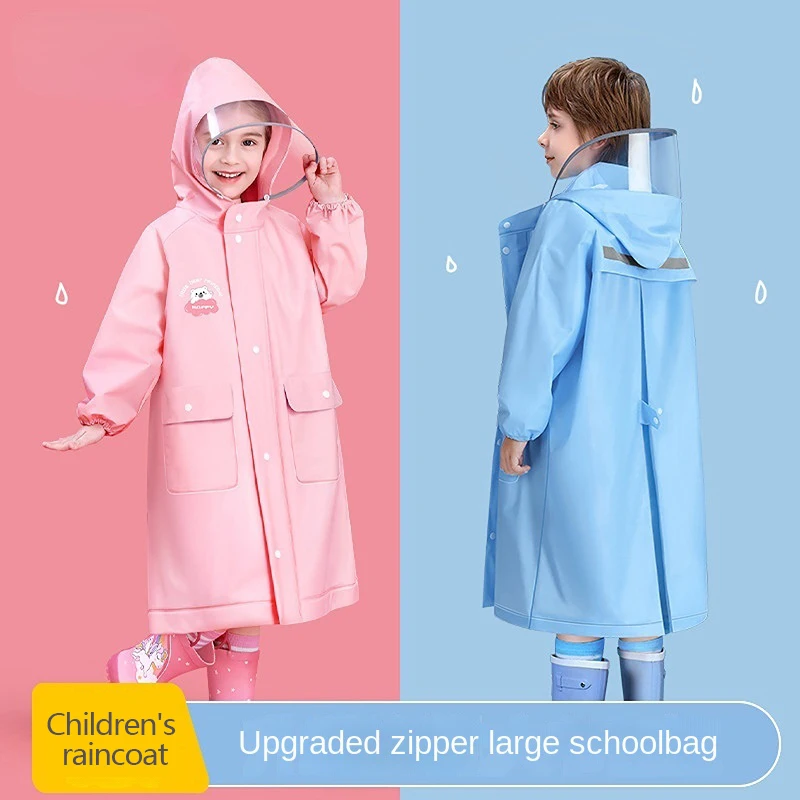 

Школьный плащ-пончо, детский мультяшный непромокаемый школьный рюкзак для девочек, одноразовый плащ-дождевик для мальчиков, детский плащ и