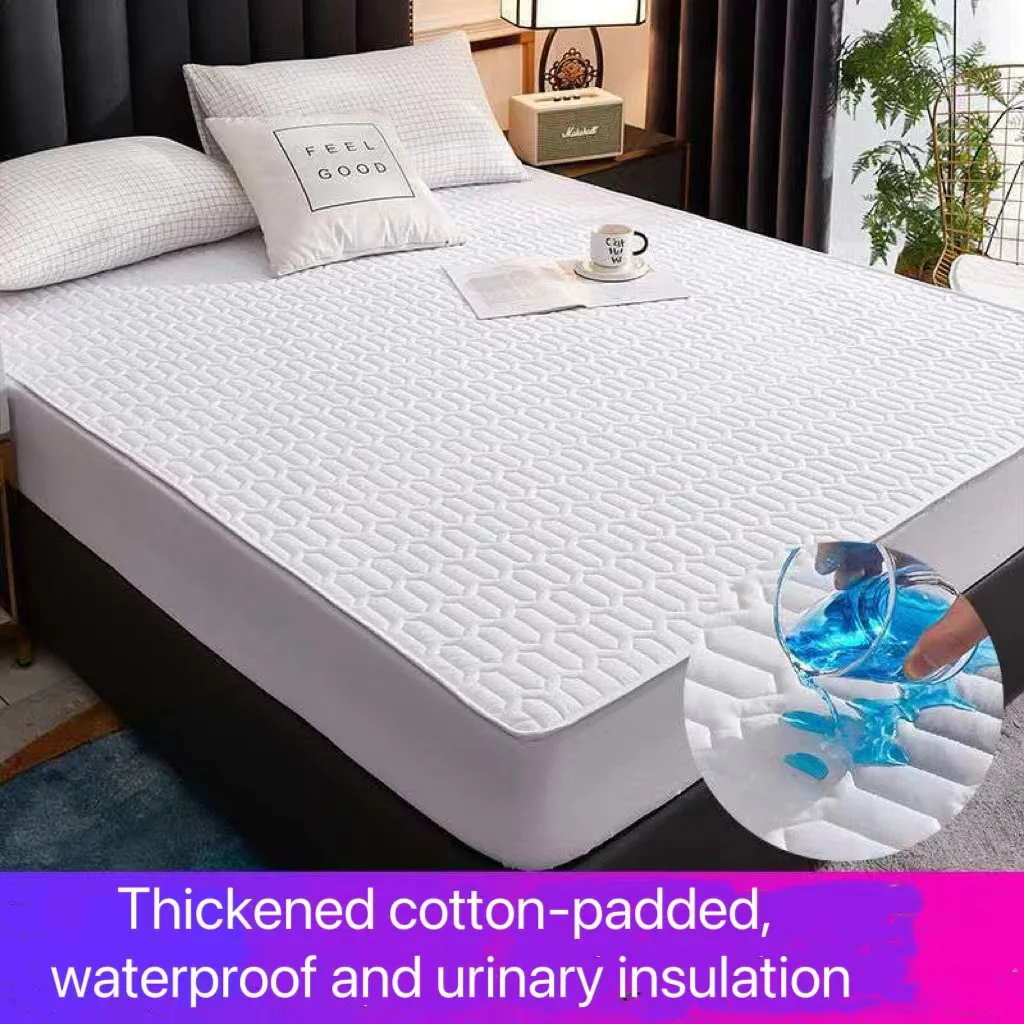 

Waterproof Thicken Mattress Pad Protector Skin-Friendly Durable Fitted Sheet Bed Cover Latex Mat Cover 150x200 180x200 160x200