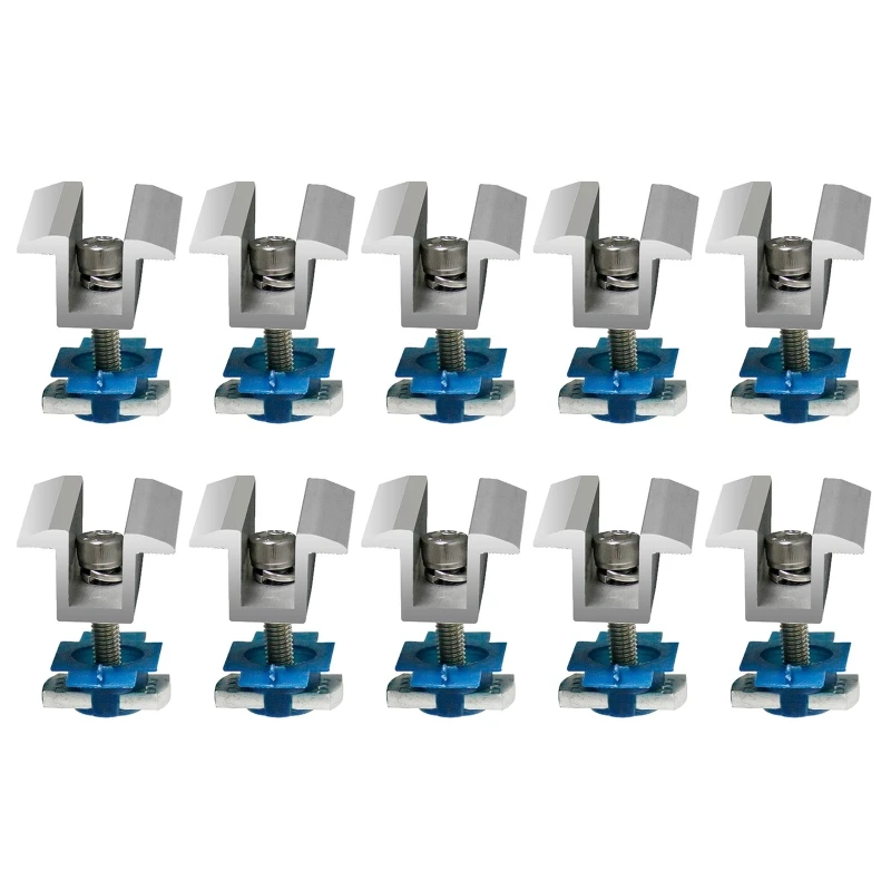 

10Pcs Solar Panel Mounting Brackets Lightweight Aluminum Corrosion-Free Construction for RVs, Trailers, Boats, Yachts R2LC