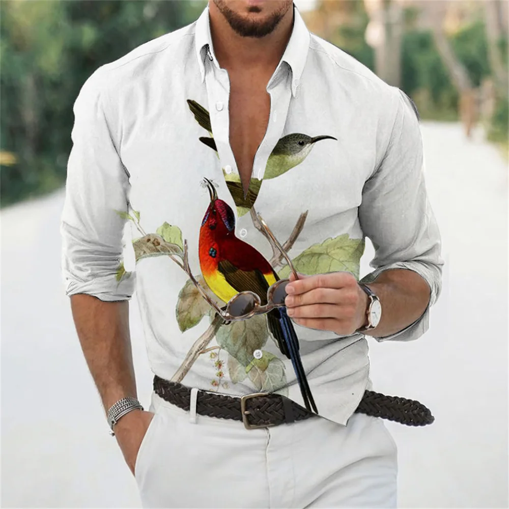 Fashion Cool Bird 3d Digital Printing Men's Shirts 2022 Autumn New Casual Long Sleeve White Tops Turndown Collar Shirt Clothes
Fashion Cool Bird 3d Digital Printing Men's Shirts 2022 Autumn New Casual Long Sleeve White Tops Turndown Collar Shirt Clothes