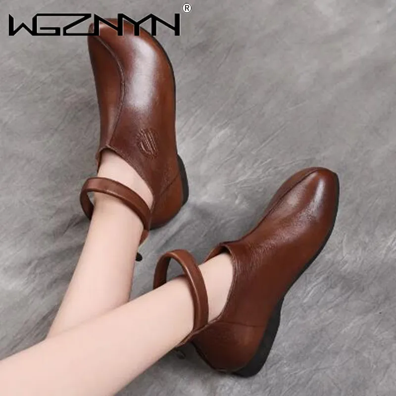 Fashion Genuine PU Leather Retro Boots 2022 New Flats Women Shoes Shallow Spring Autumn Comfortable Concise Leisure Ladies Shoes
Fashion Genuine PU Leather Retro Boots 2022 New Flats Women Shoes Shallow Spring Autumn Comfortable Concise Leisure Ladies Shoes