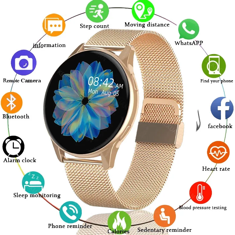 2023 Smart Watch Round Women Waterproof Smartwatch Men Women Fitness Tracker Blood Pressure Monitor for Android IOS Smart Clock
2023 Smart Watch Round Women Waterproof Smartwatch Men Women Fitness Tracker Blood Pressure Monitor for Android IOS Smart Clock