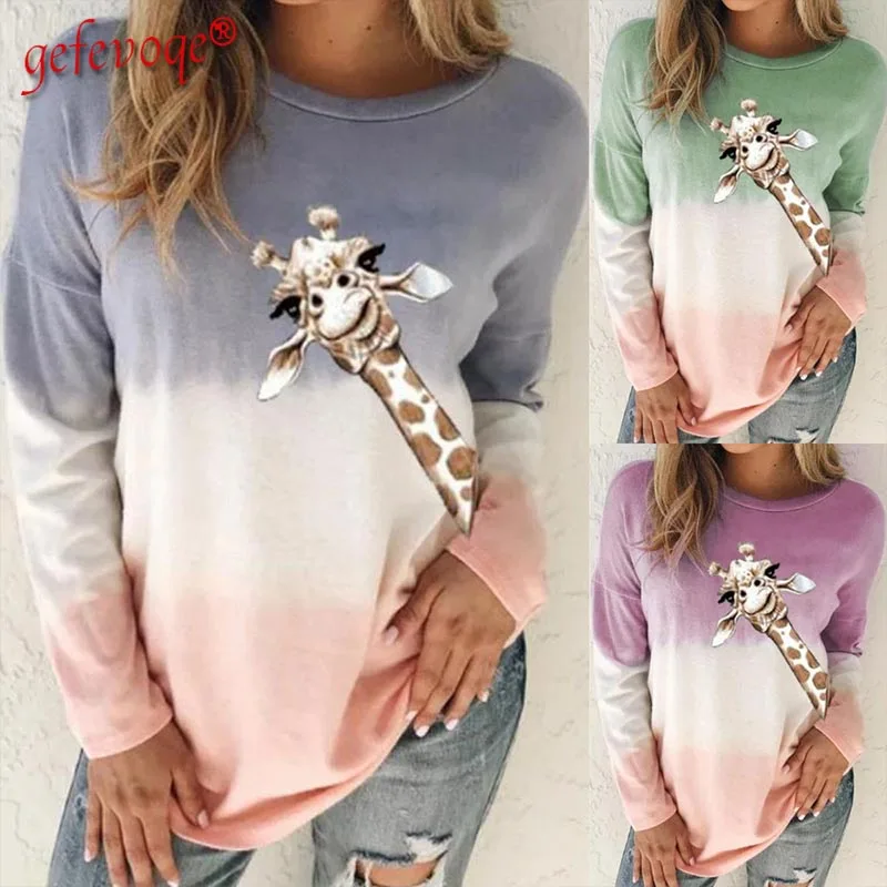 New Fashion Gradient Animal Print Top Female Round Neck Patchwork Long Blouse Supple Casual All-match Loose Comfortable Clothes
New Fashion Gradient Animal Print Top Female Round Neck Patchwork Long Blouse Supple Casual All-match Loose Comfortable Clothes