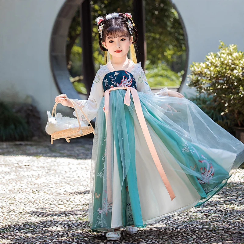 Hanfu Girls Summer Thin Super Fairy Antique Dress Short Sleeve Fairy Qi Ru Skirt High-end Children's Ancient Dress Nine Tailed
Hanfu Girls Summer Thin Super Fairy Antique Dress Short Sleeve Fairy Qi Ru Skirt High-end Children's Ancient Dress Nine Tailed