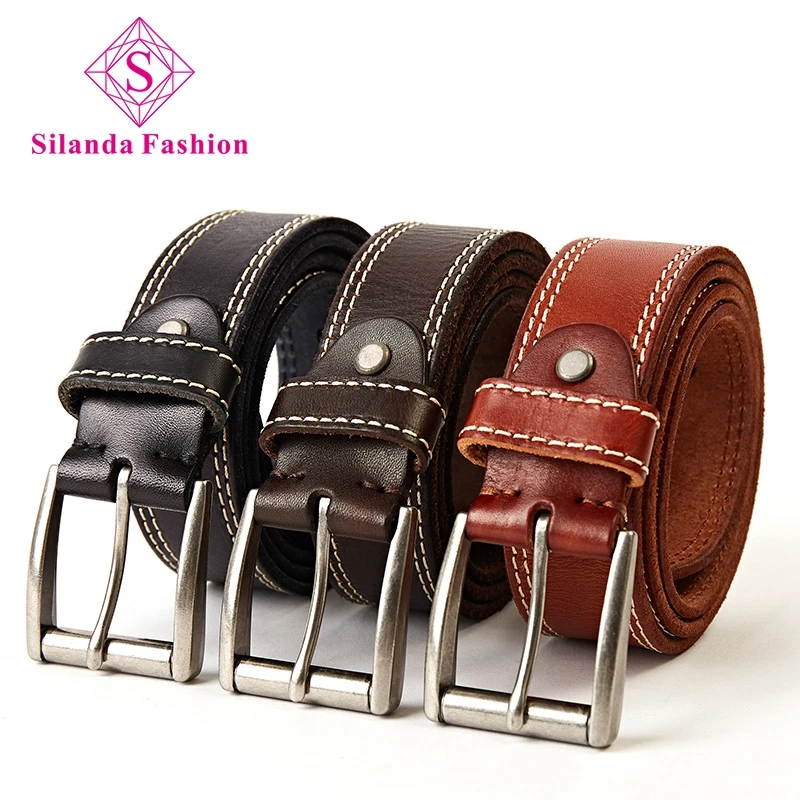 Silanda Fashion Simple Men's First Layer Cowhide Solid Alloy Pin Buckle Belts Trendy Boy's Genuine Leather Leisure Waist Band
Silanda Fashion Simple Men's First Layer Cowhide Solid Alloy Pin Buckle Belts Trendy Boy's Genuine Leather Leisure Waist Band