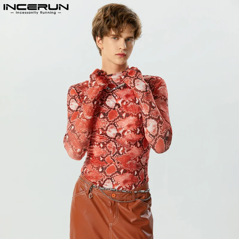 INCERUN Tops 2023 American Style Stylish Men High Neck Leopard Print T-shirt Sexy Leisure Male Thimble Long Sleeved Blouse S-5XL
INCERUN Tops 2023 American Style Stylish Men High Neck Leopard Print T-shirt Sexy Leisure Male Thimble Long Sleeved Blouse S-5XL