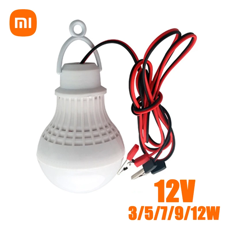 

Светодиодные лампы Xiaomi 12 В постоянного тока, портативные лампы для кемпинга, уличные лампы 3 Вт, 5 Вт, 7 Вт, 9 Вт, 12 Вт, подвесной светильник для ночной рыбалки, освещение на батарейках