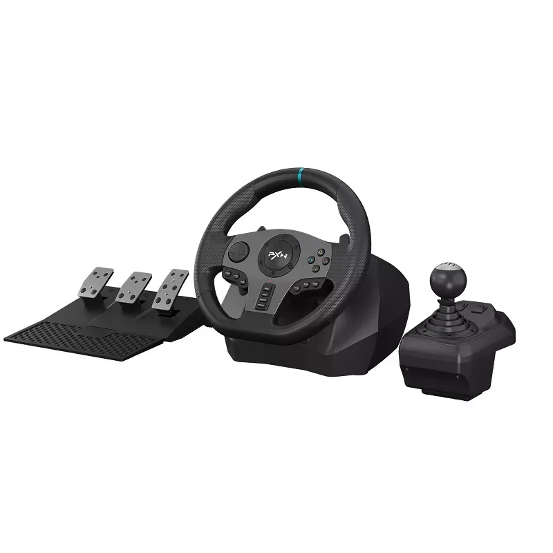 PXN V9 Best Gaming Racing Steering Wheel 900 Degree with Pedal and Gear Stick for PS3 PS4 XBoxone Switch PC
PXN V9 Best Gaming Racing Steering Wheel 900 Degree with Pedal and Gear Stick for PS3 PS4 XBoxone Switch PC