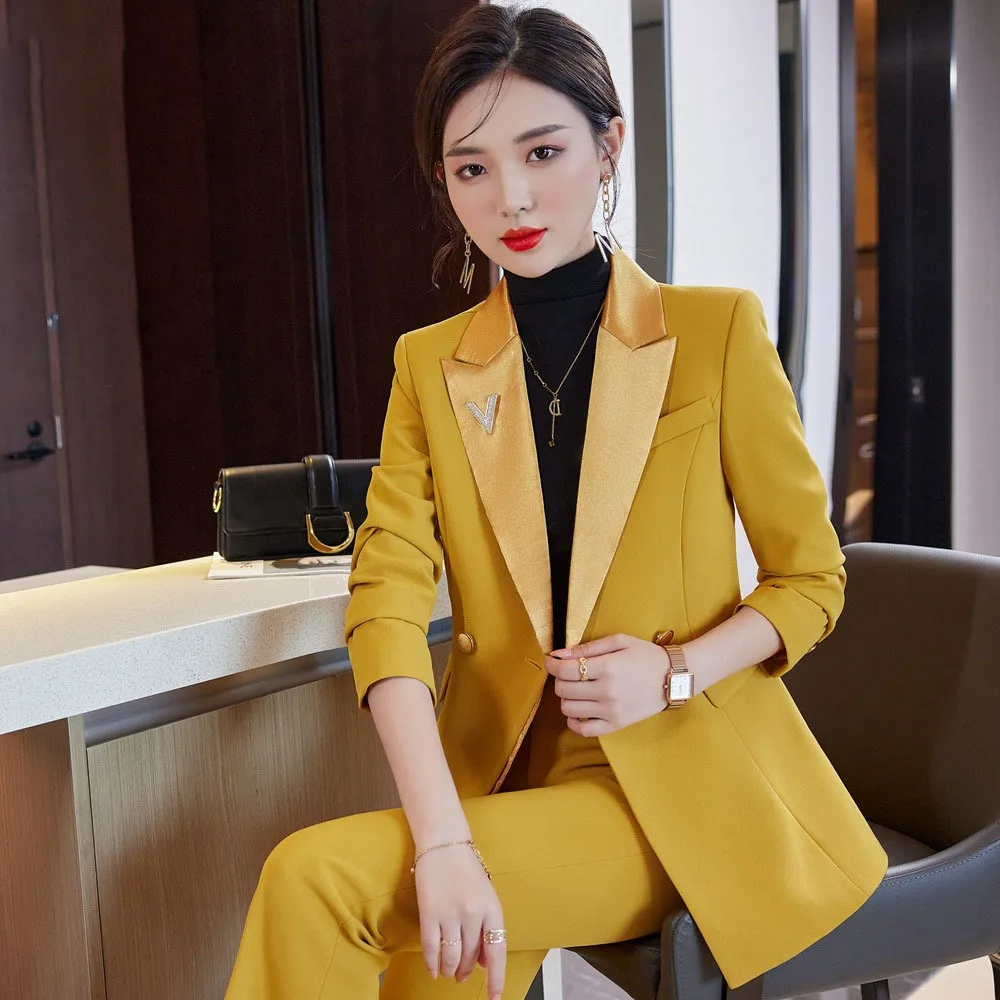 Business Pant Sets 2023 Work Clothes British Wind Autumn Fashion Suit Jacket Blazer Wide Leg Trousers Formal Suit Outfits Women
Business Pant Sets 2023 Work Clothes British Wind Autumn Fashion Suit Jacket Blazer Wide Leg Trousers Formal Suit Outfits Women