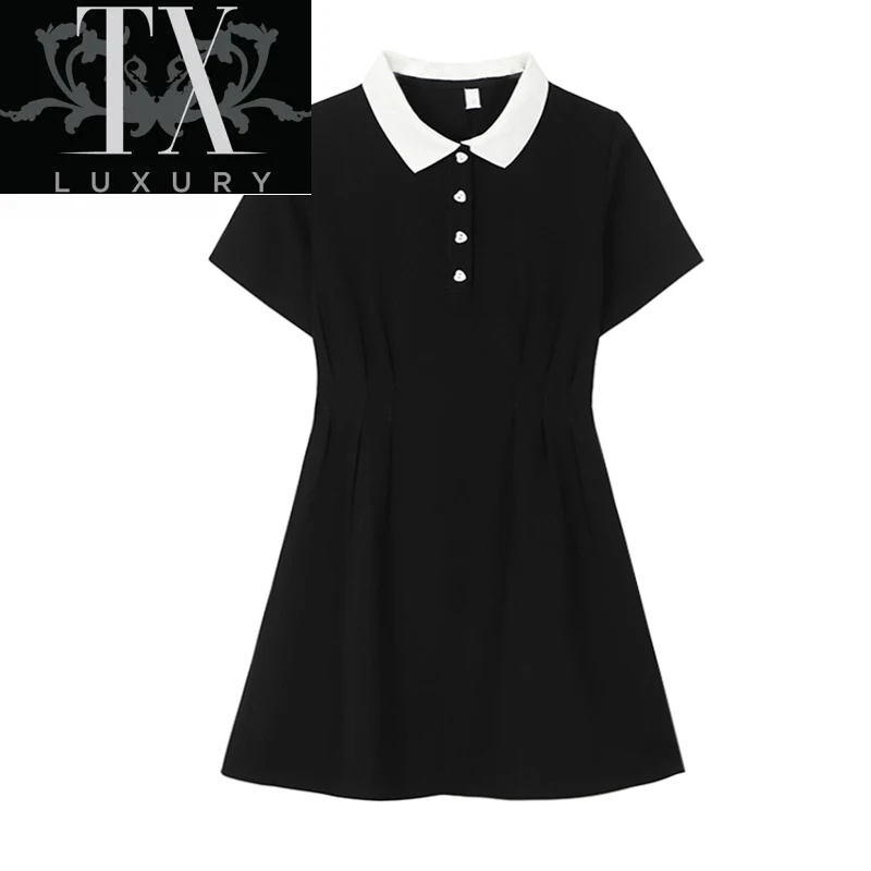 Women Polo T-Shirt Dress Short Sleeve Summer Simplicity Elegant Tennis Female Casual Preppy Style A Line Dresses
Women Polo T-Shirt Dress Short Sleeve Summer Simplicity Elegant Tennis Female Casual Preppy Style A Line Dresses
